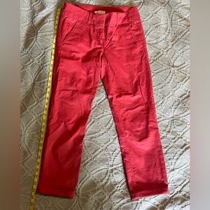 Loft cropped coral chinos